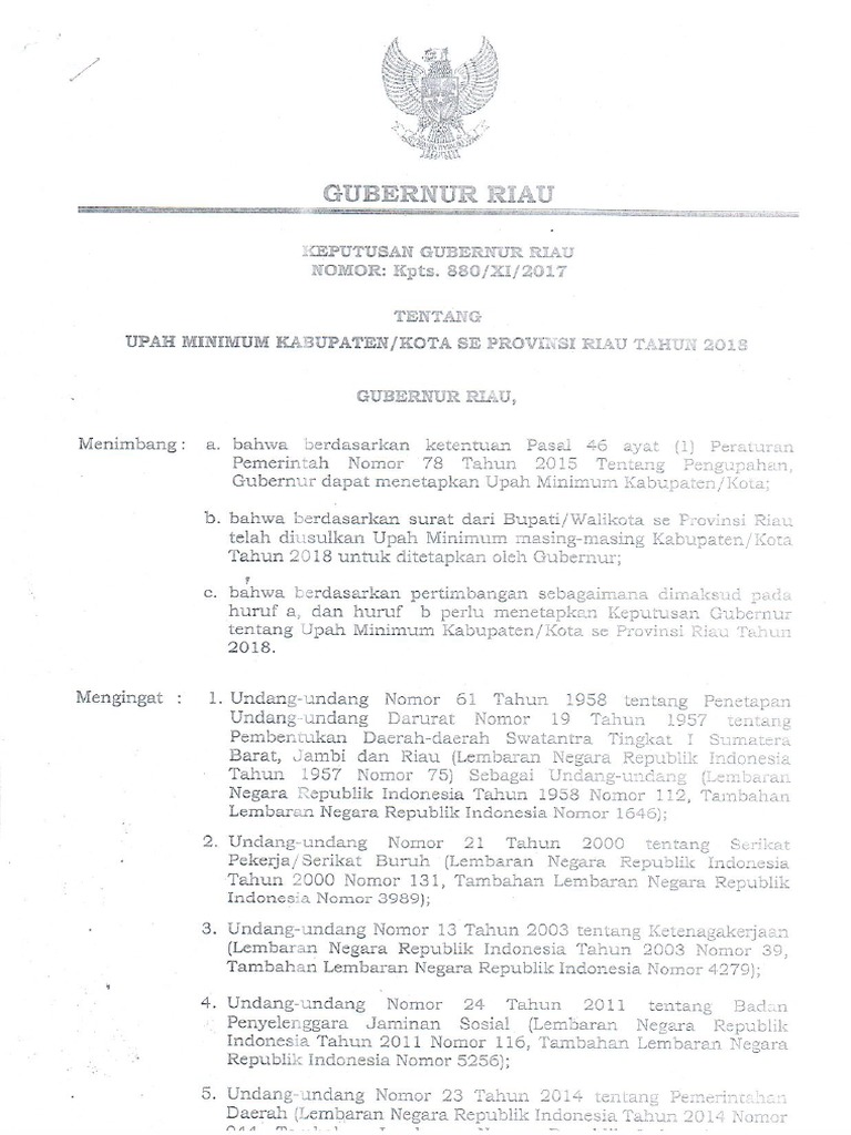 UMK Pekanbaru tahun 2026 ditetapkan, ini catatan penting DPRD ke Disnaker dan perusahaan