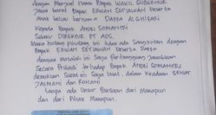 Catut nama Wagub Jabar, Sherly Ingga buat surat pengakuan: Erwan Setiawan tegaskan tak ada kaitannya