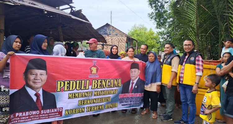 Anggota DPRD Fraksi Gerindra Deli Serdang Muhammad Dahnil Ginting Bantu Korban Banjir