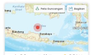 Gempa Bumi Magnitudo 3,6 Kembali Mengguncang Wilayah Kabupaten Blitar Jawa Timur
