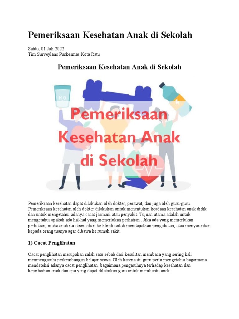 Masalah Kesehatan Mata pada Anak Sekolah di Tulungagung