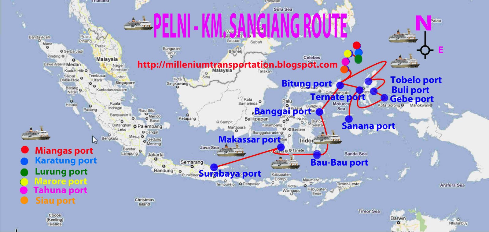Jadwal Kapal Pelni KM Sangiang untuk Bulan Januari dan Februari 2026: Namlea Sanana Bacan Ternate