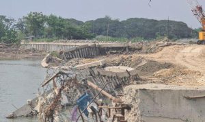 Penanganan Kerusakan Pelindung Tebing Sungai Bengawan Solo di Bojonegoro