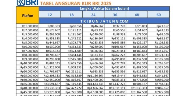 Tabel KUR BRI 2026 Hingga Ratusan Juta, Ini Manfaatnya bagi UMKM