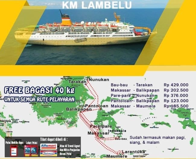 Jadwal Kapal Pelni: Rute dan Waktu Keberangkatan KM Lambelu Bulan Februari hingga Maret 2026