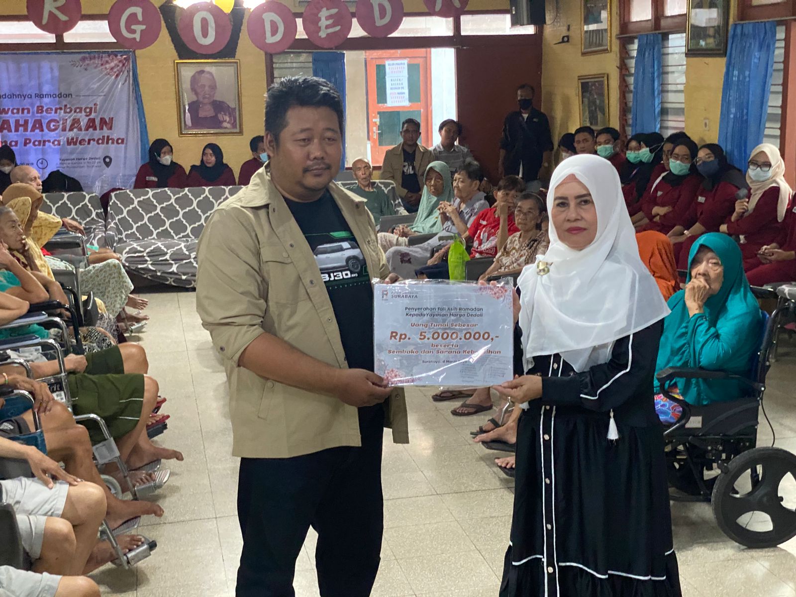 Forwan Surabaya Berbagi Kebahagiaan, Baksos Jutaan Rupiah untuk Lansia Hargodedali